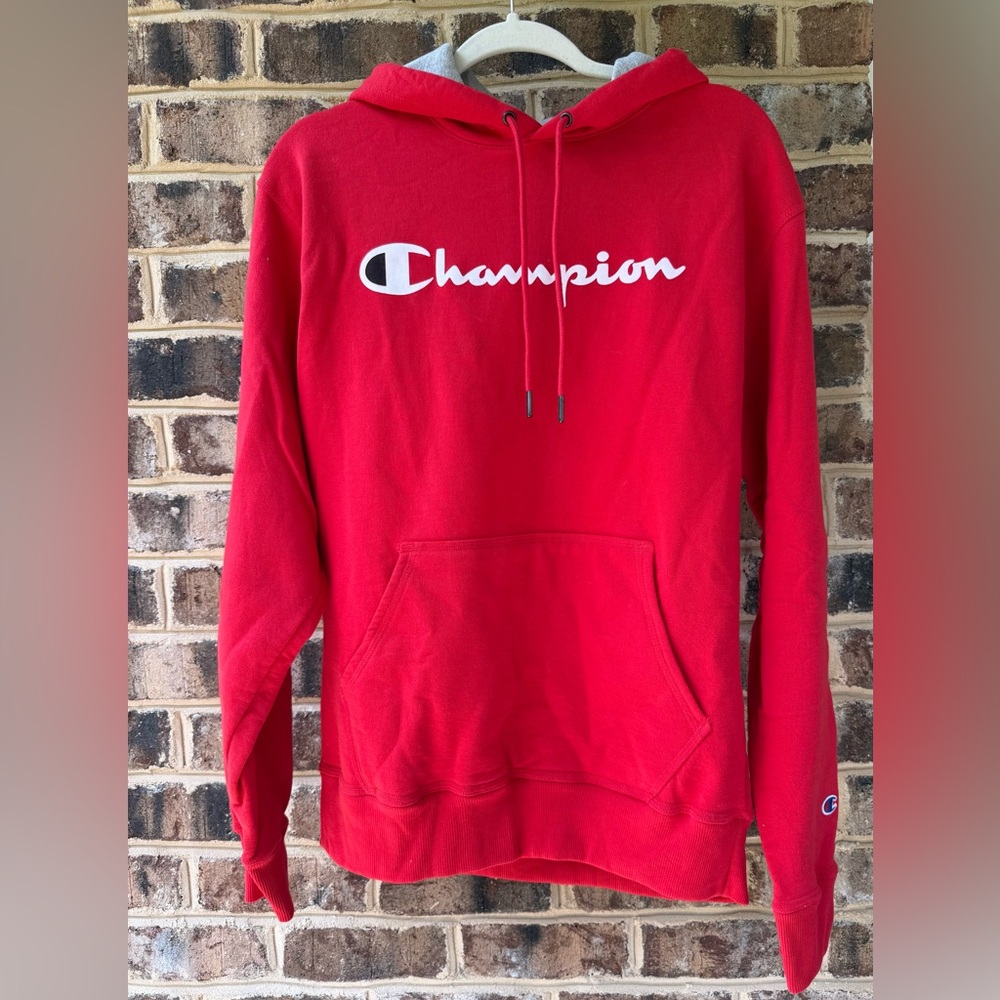 Champion Red Pullover Hoodie